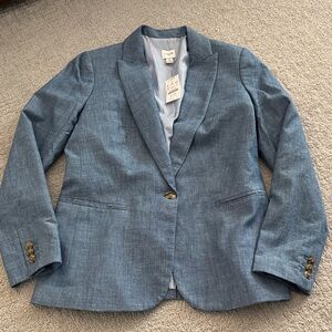 J. Crew Denim Blue Blazer with Button Accents